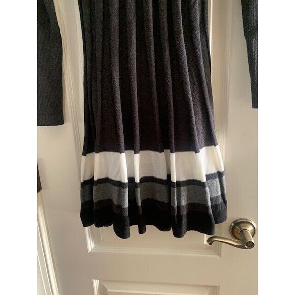 Calvin Klein Sweater Dress Womens Medium Gray Knit Cottage Core Academia - Picture 7 of 11